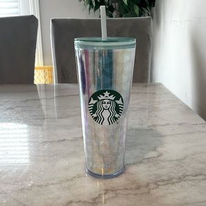 2019 Starbucks Acrylic Iridescent Rainbow Mermaid Scales Tumbler